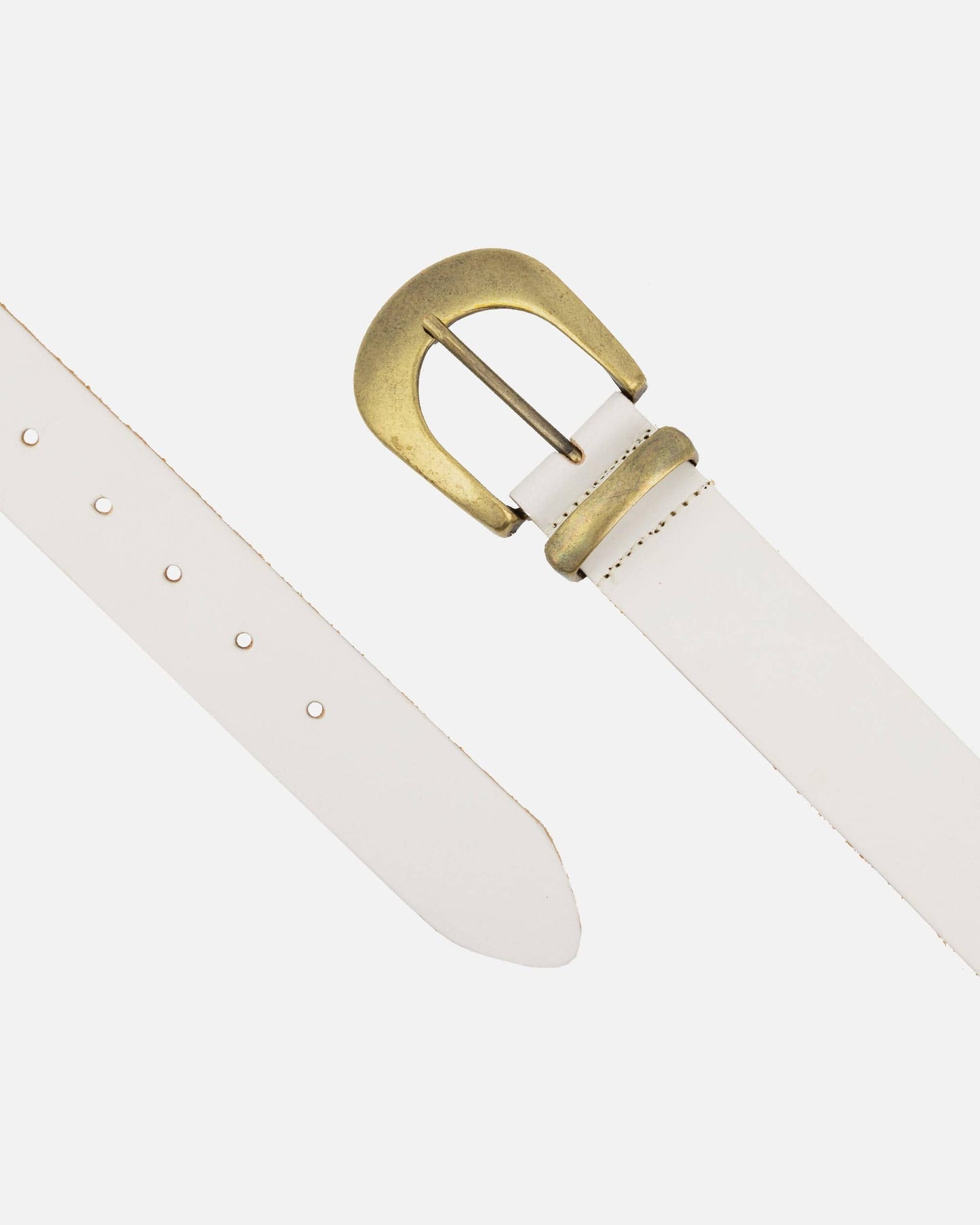Andrea |  Gold Buckle Leather Belt Women