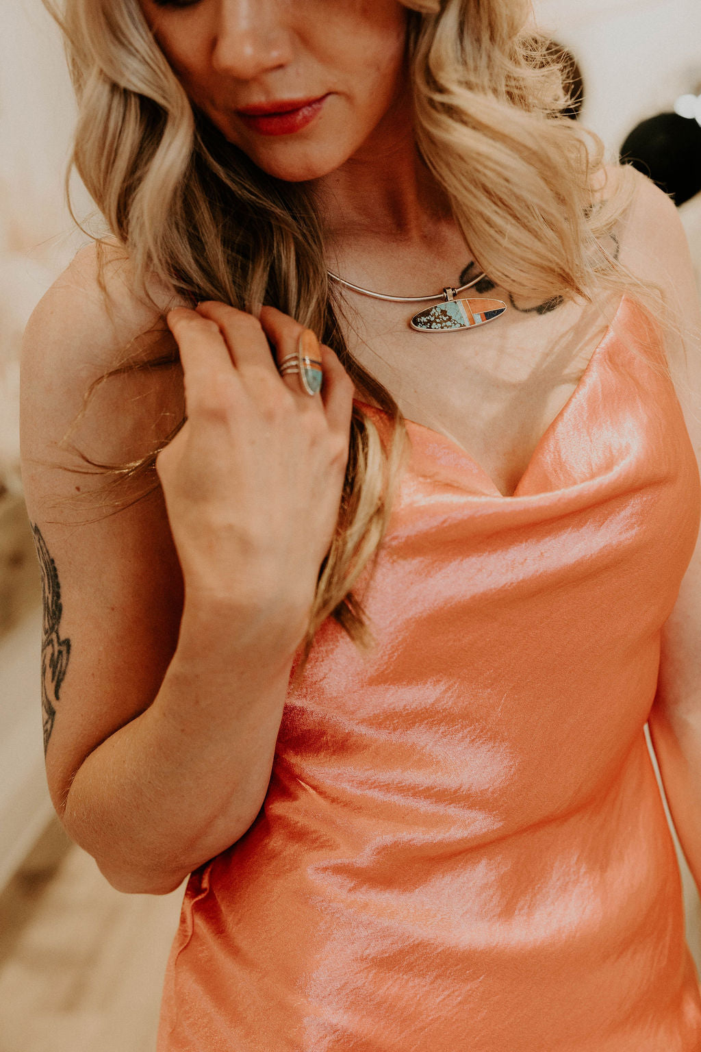 Caroline Satin Mini Dress