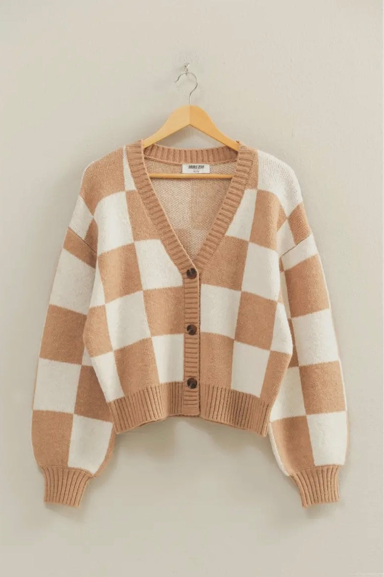 Havana Checkered Cardigan