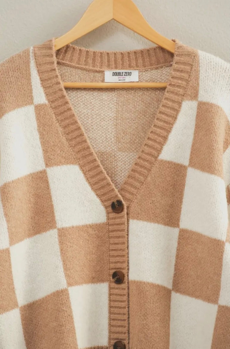 Havana Checkered Cardigan