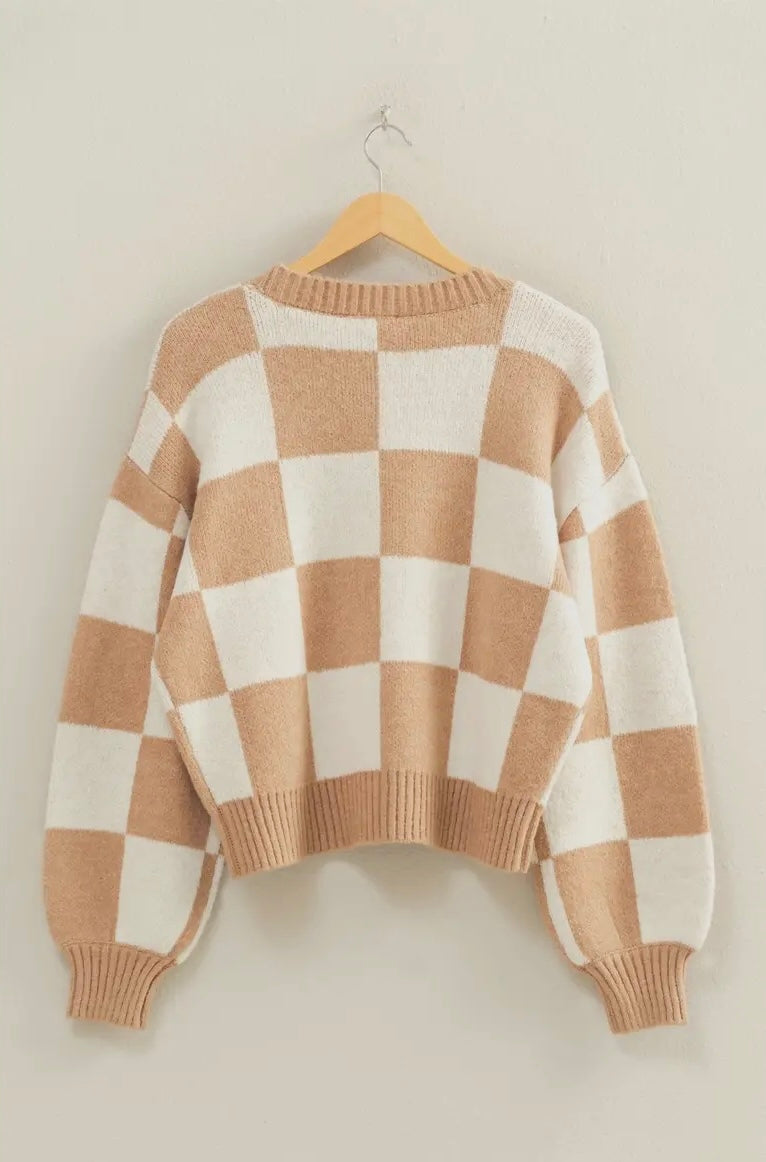Havana Checkered Cardigan