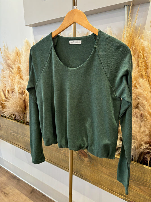 Sari Forest Green Top