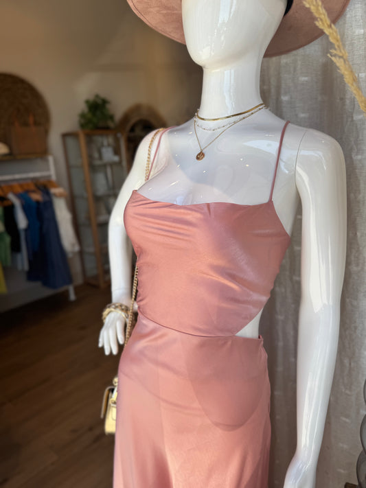 Champagne Pink Silk Dress