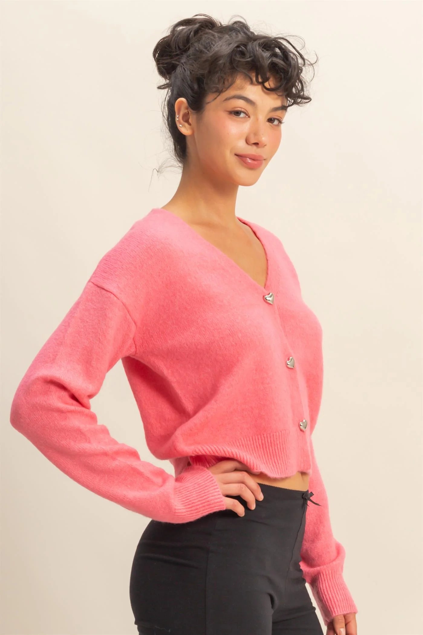 Heart Button Cardigan