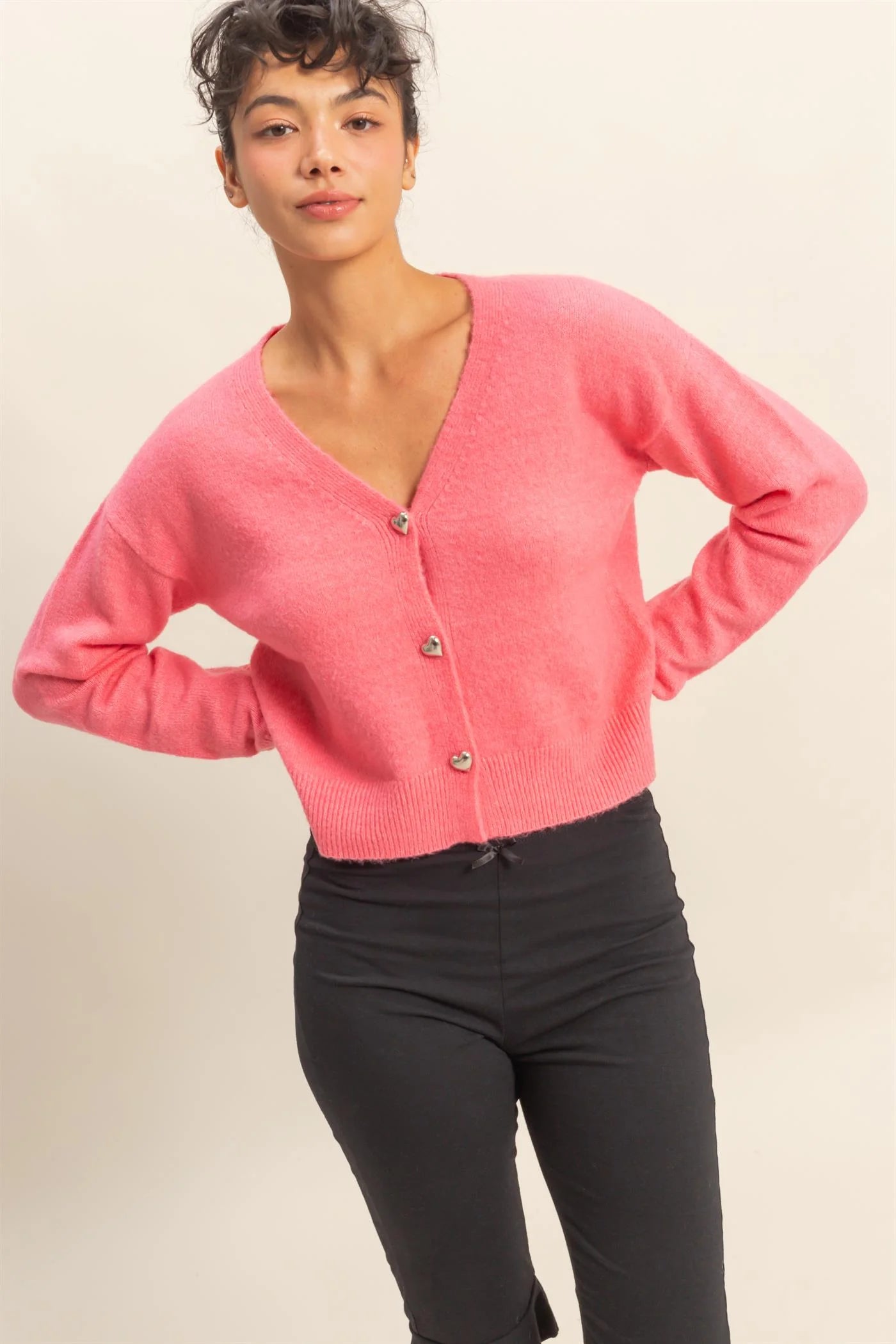 Heart Button Cardigan