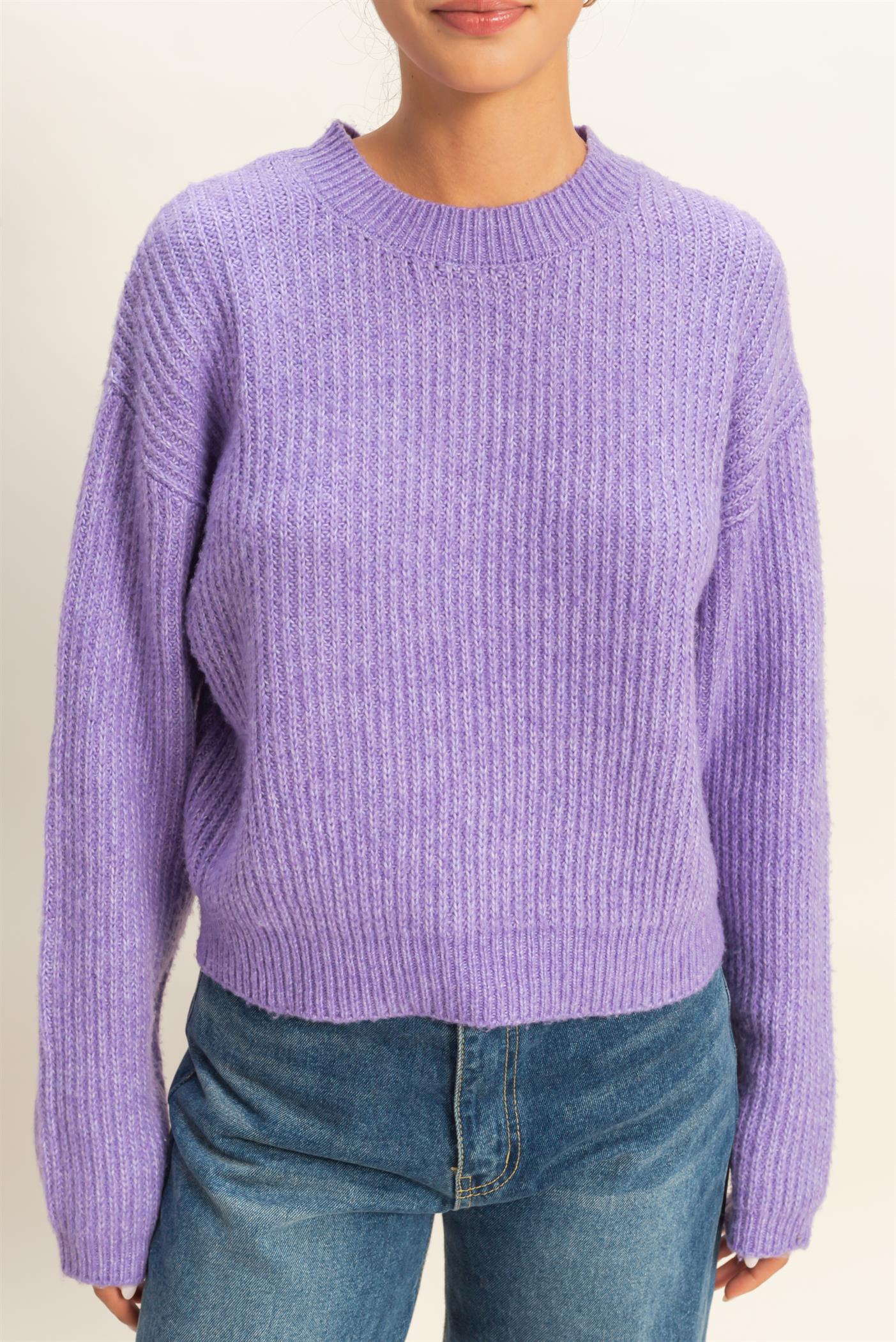 Brae Ribbed Crew Neck Sweater