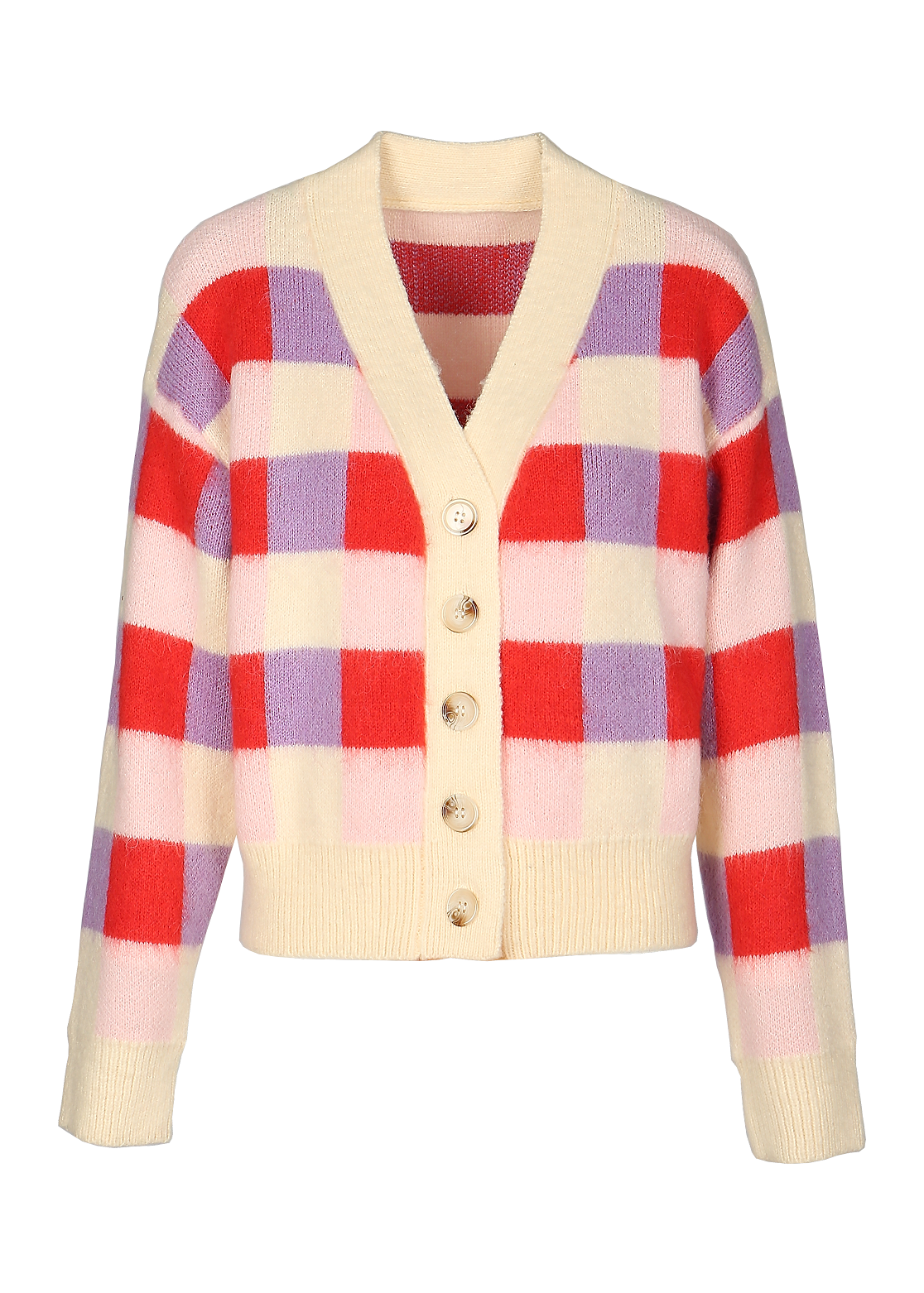 Lenor Checkered Cardigan