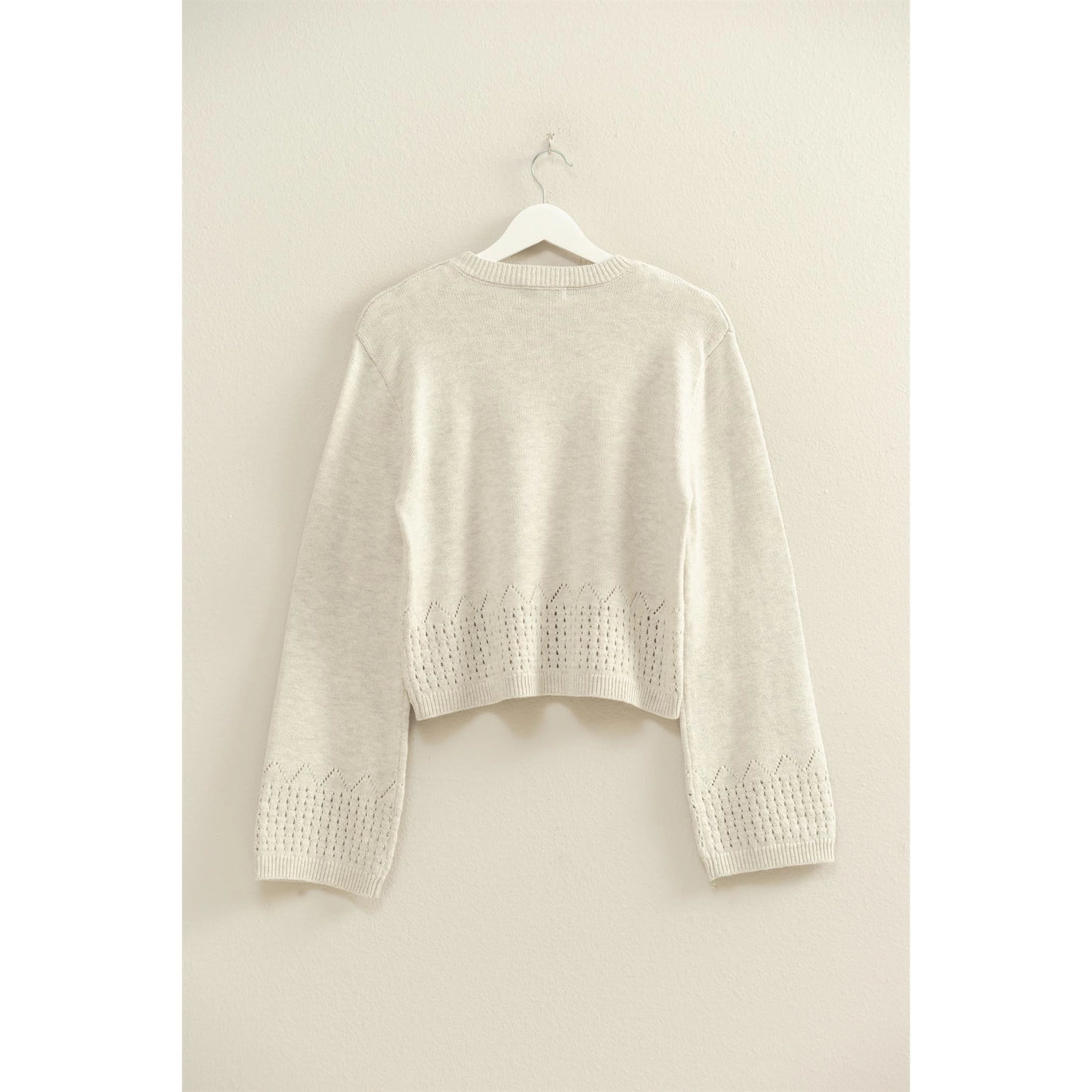 Eyelet Long Sleeve Sweater
