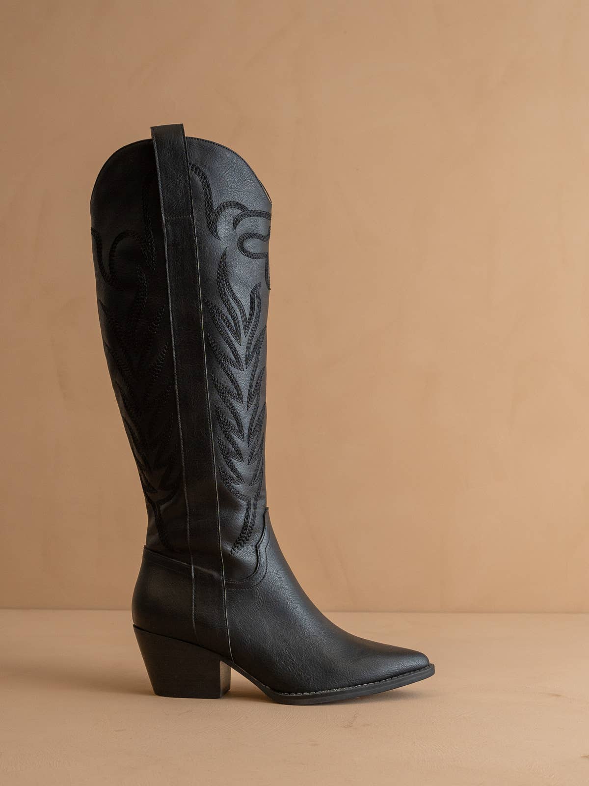 The Samara Black | Embroidered Western Boot