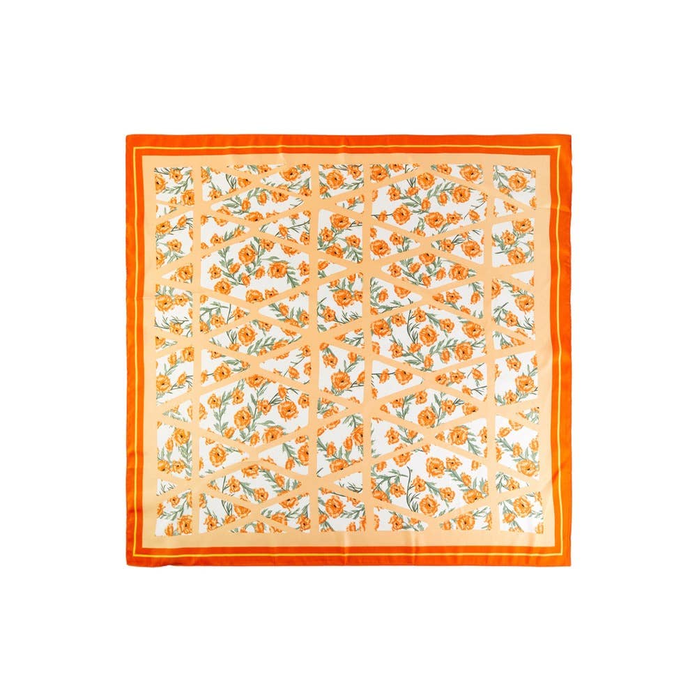 Triangle Window Ditsy Floral Square Scarf