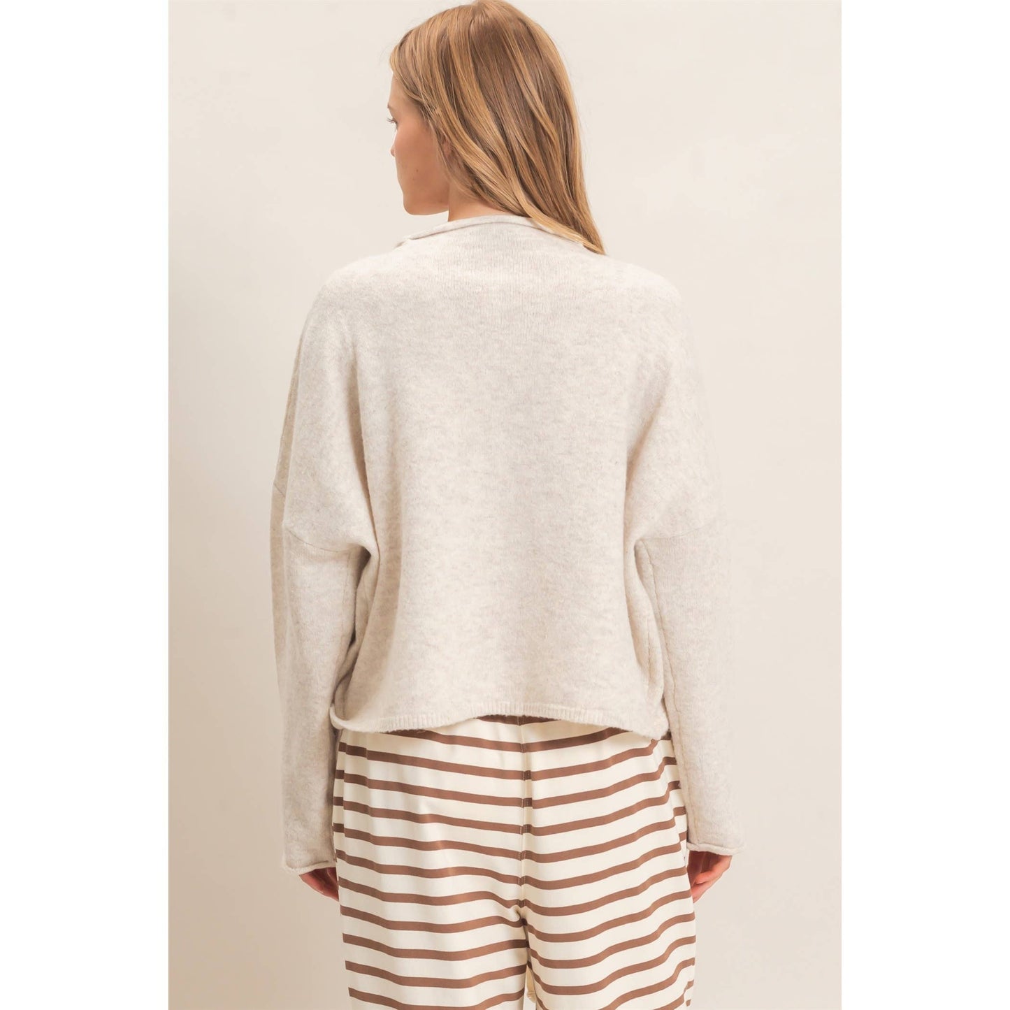 Button-Up Collared Sweater Cardigan