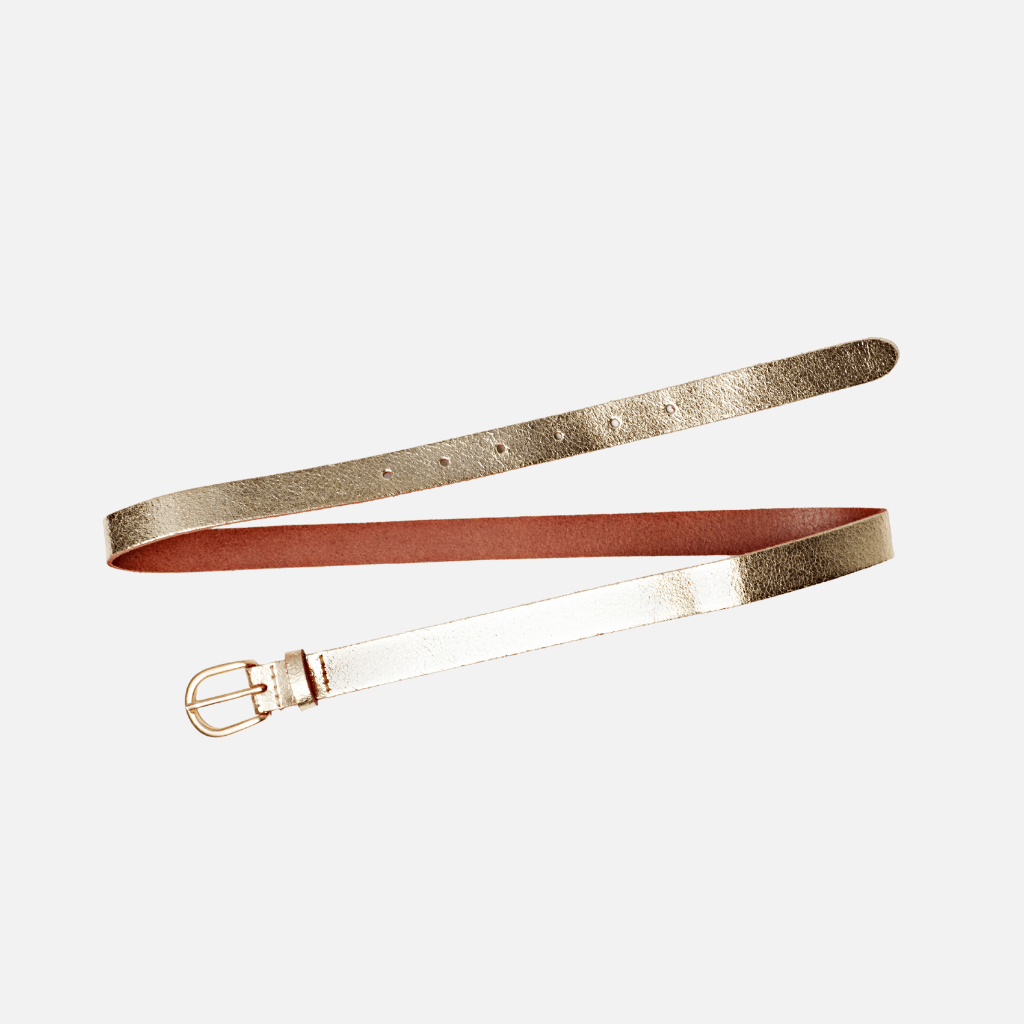 Eva | Metallic Skinny Belt