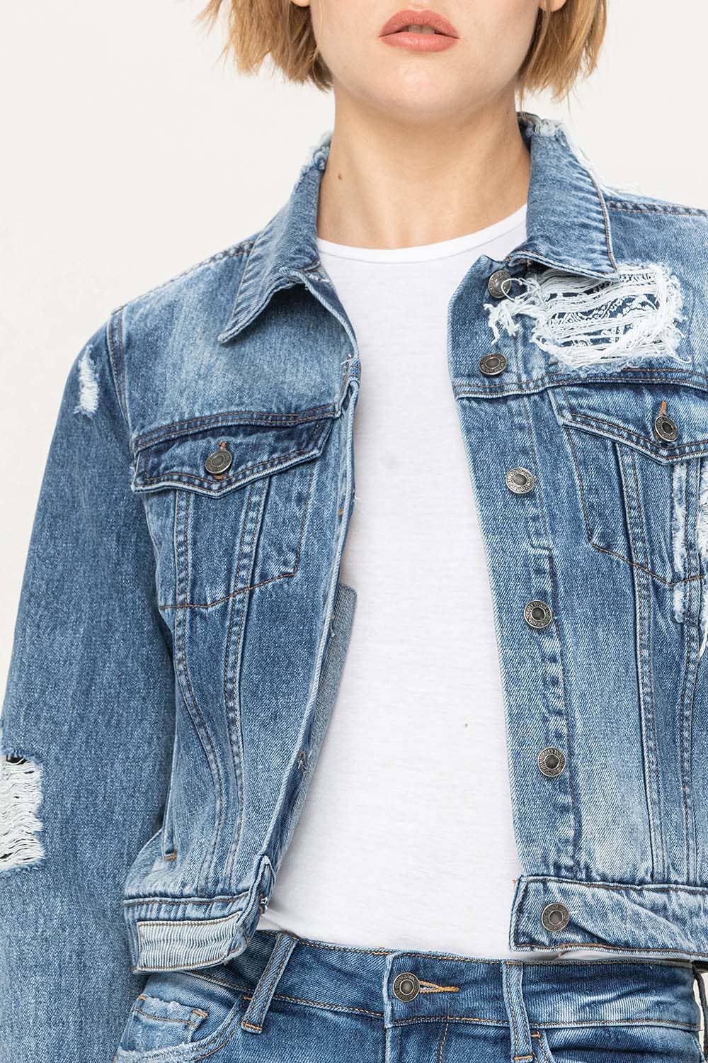 Paisley Patched Denim Jacket