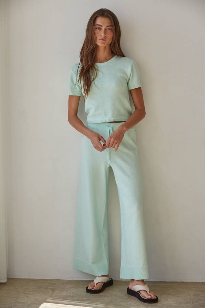 Kennedy Knit Sweater Wide Leg Pants