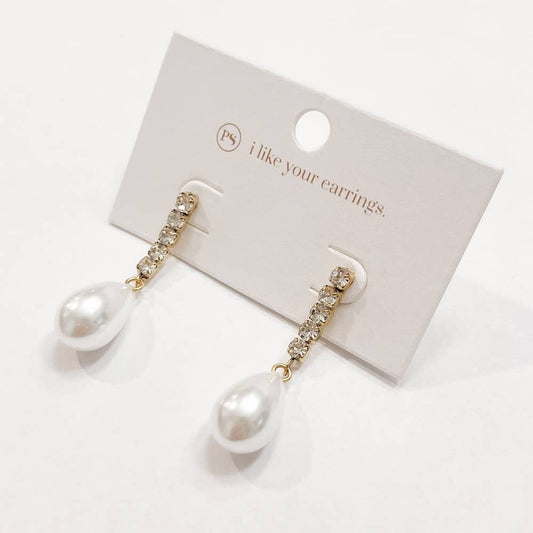 Crane Diamond Pearl Earrings
