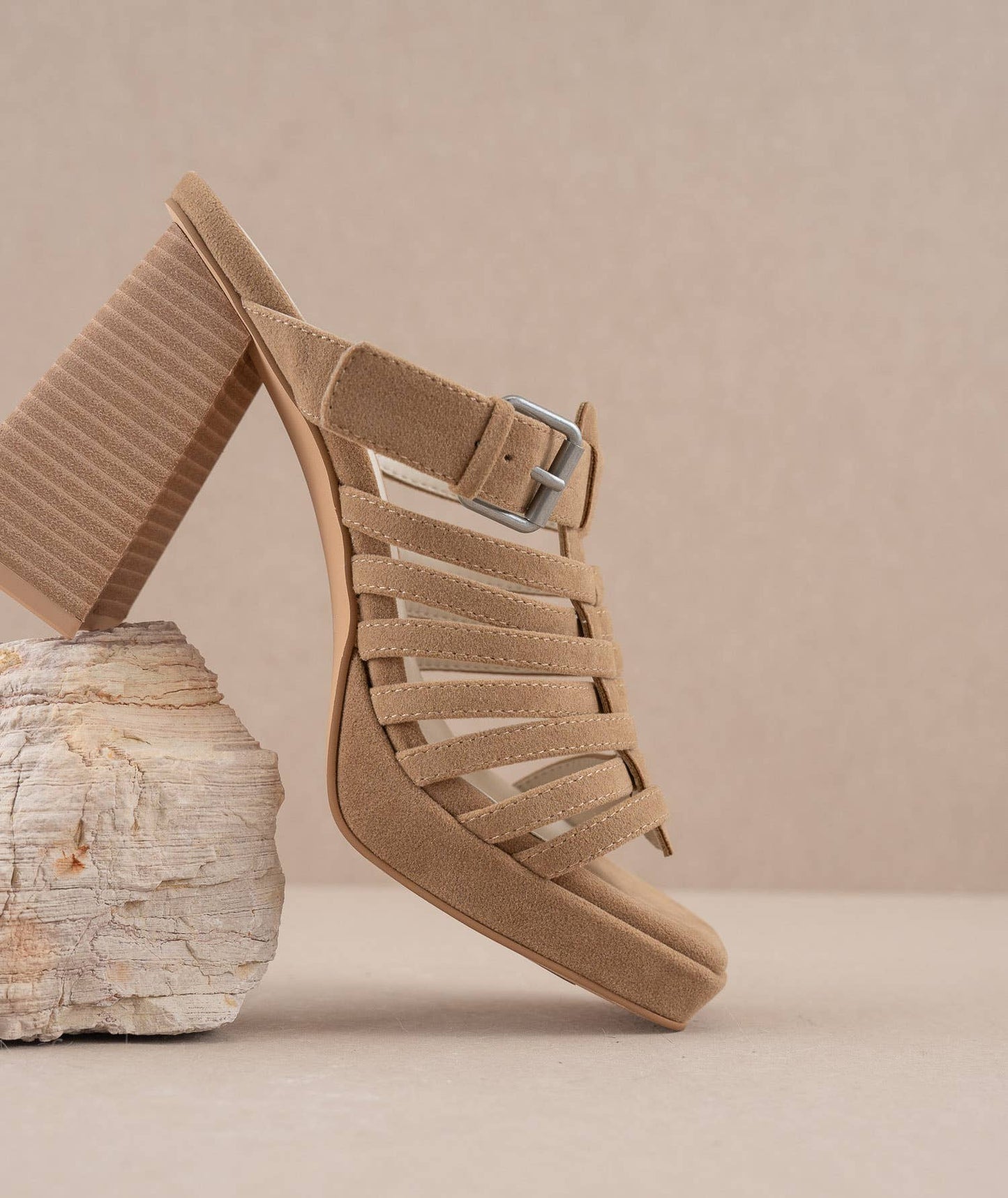 The Rome | Basket Weave Inspired Sandal on A Platform