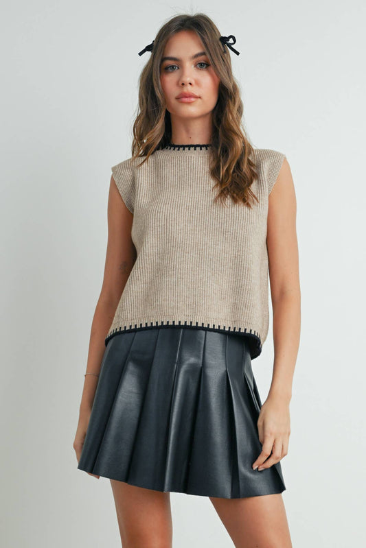 Addyson Ribbed Sweater Vest
