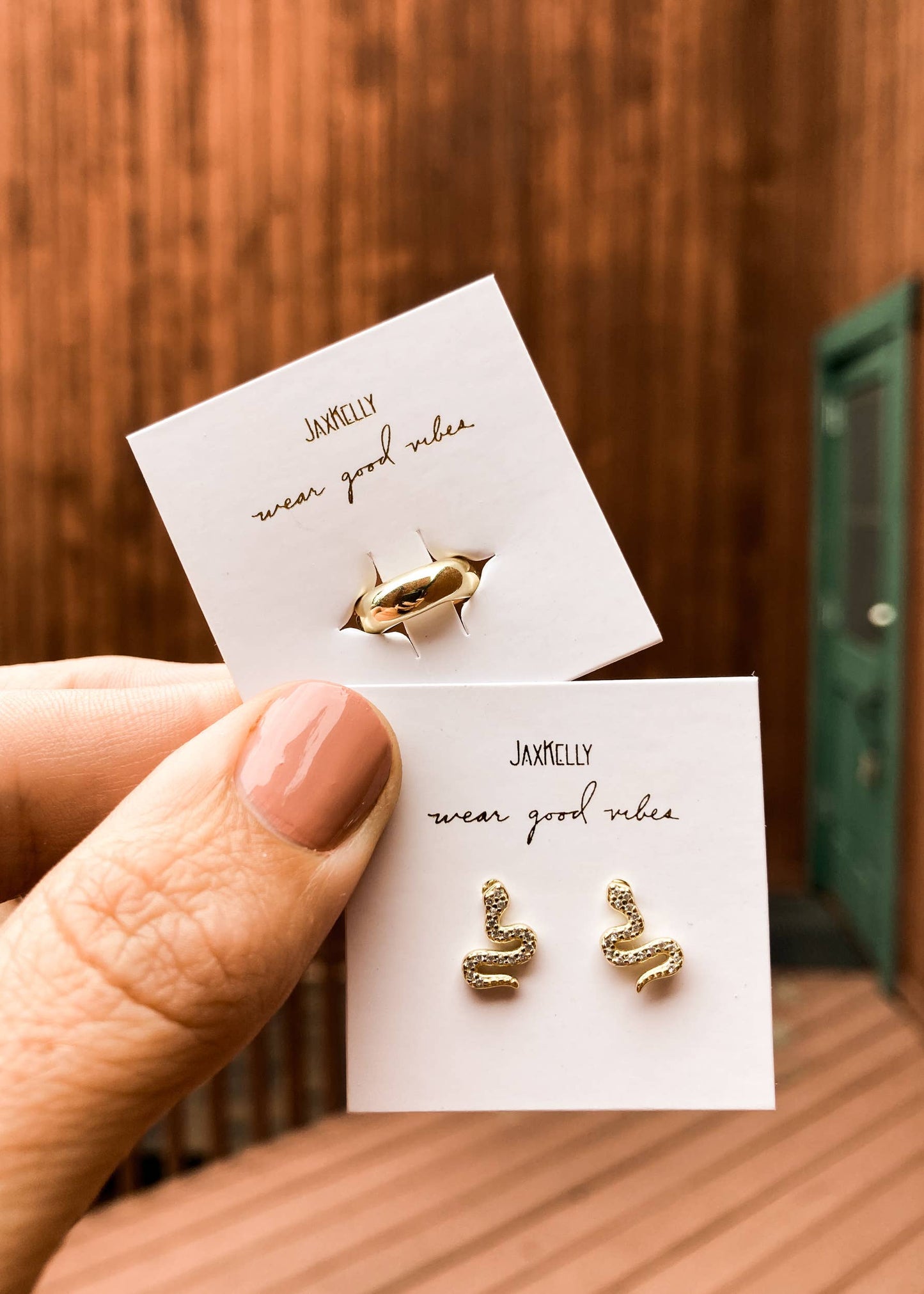 Pave Stud - Snake Earrings