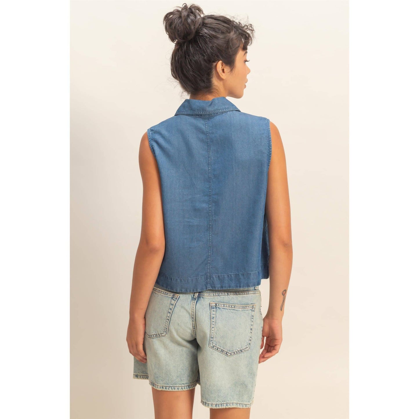 Bally Sleeveless Button-Up Top