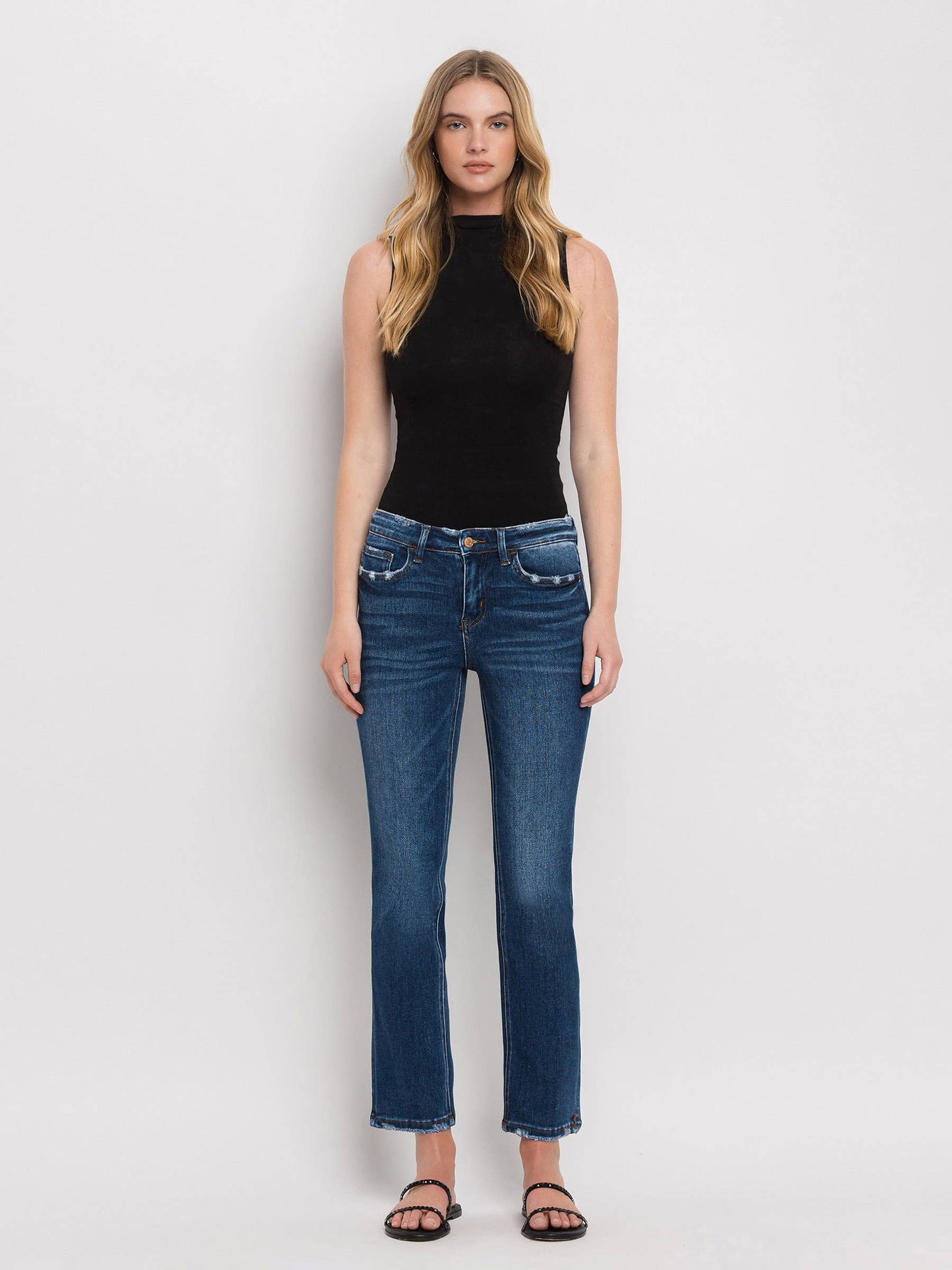 Janine Mid Rise Ankle Slim Jeans
