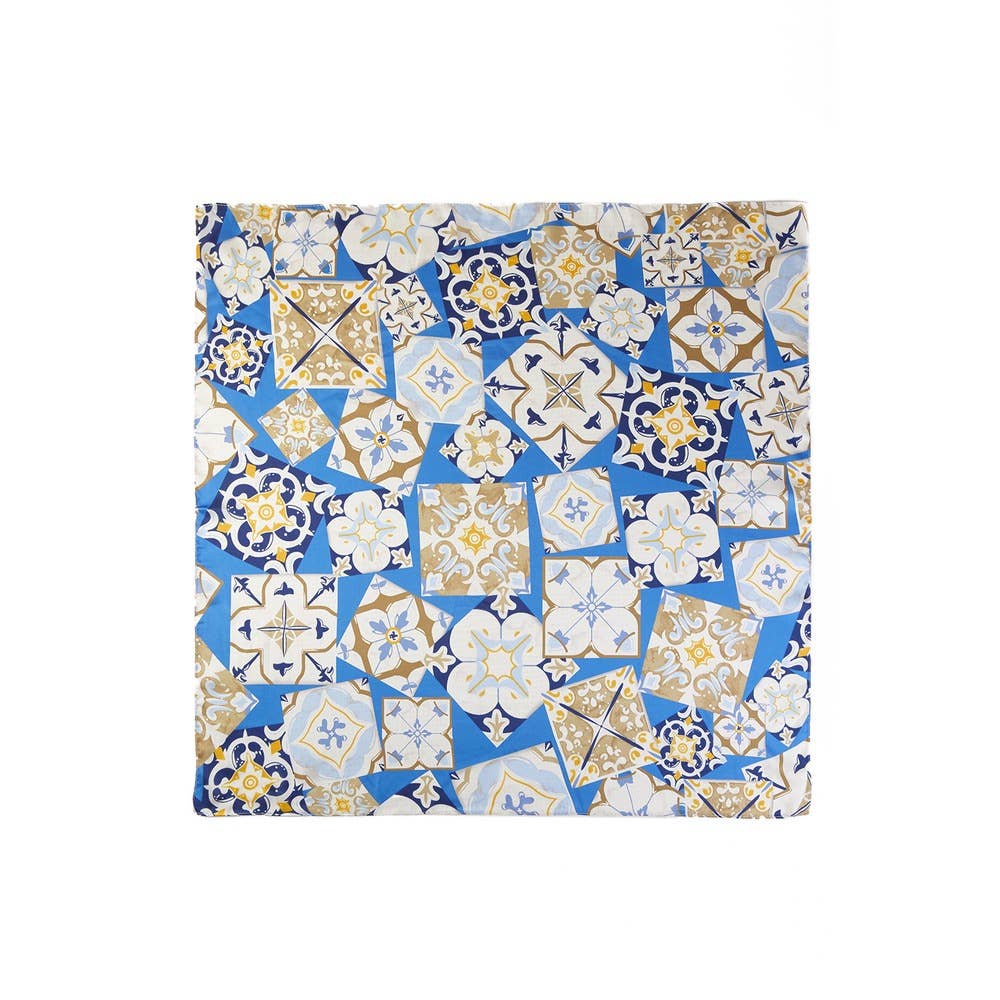 Ceramic Tile Patchwork Square Scarf