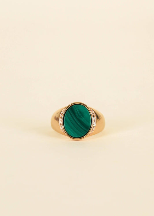 Malachite Signet Ring