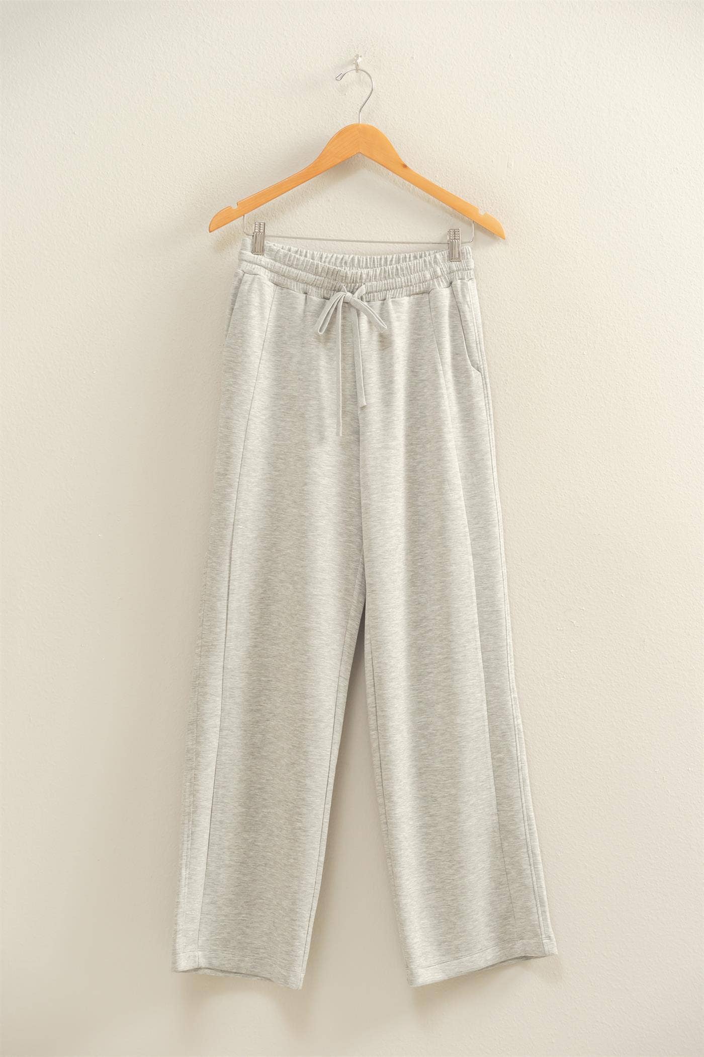 Scuba Wide-Leg Drawstring Sweatpants