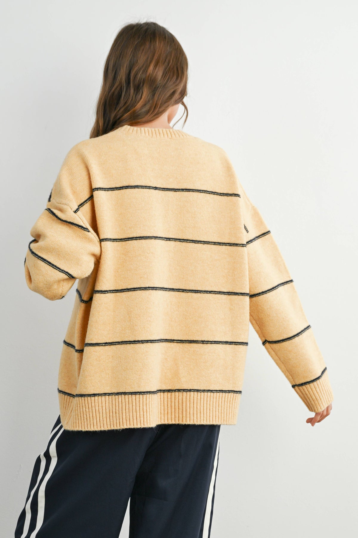Coraline Striped Drop Shoulder Sweater