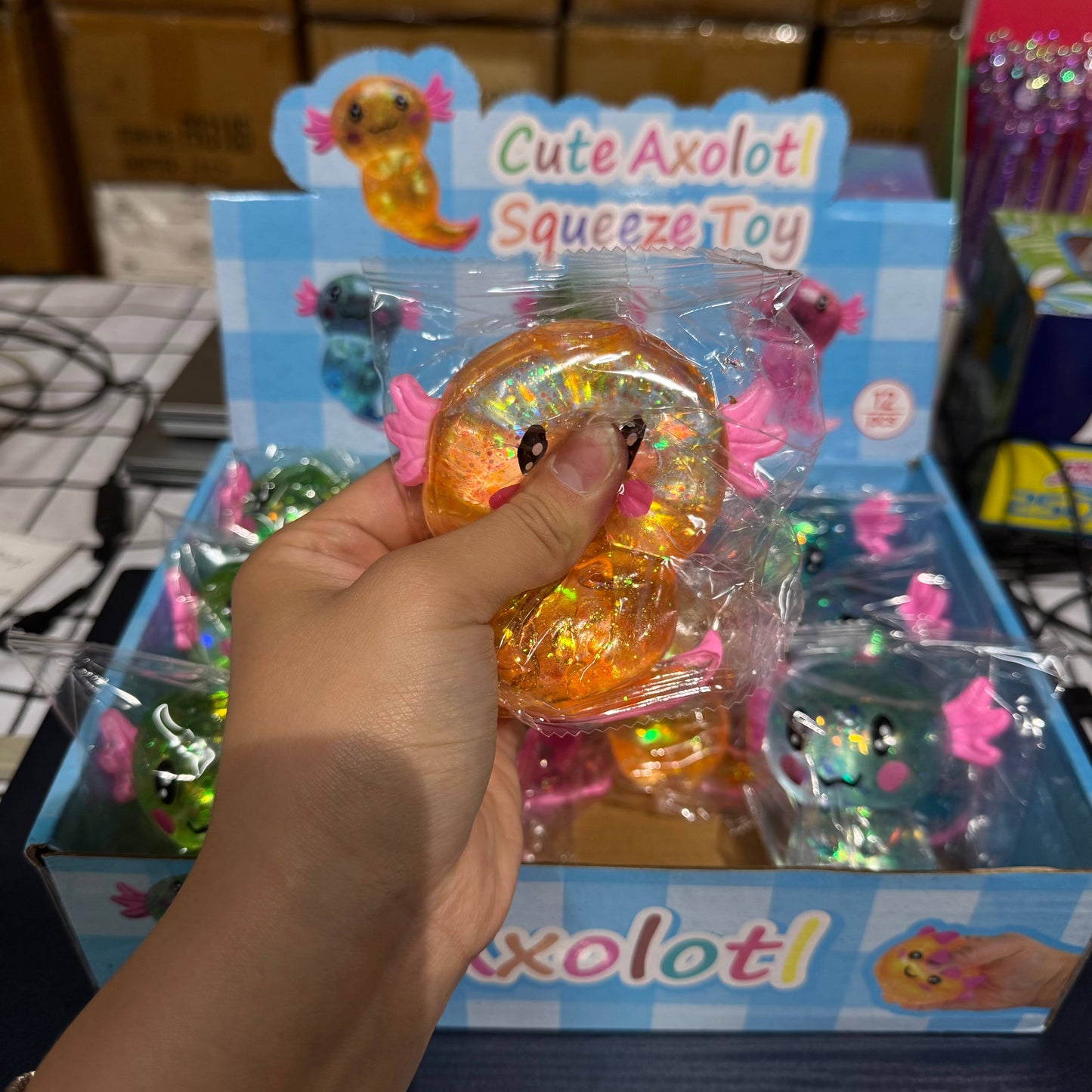 Sugar Squeeze Glitter Axolotl