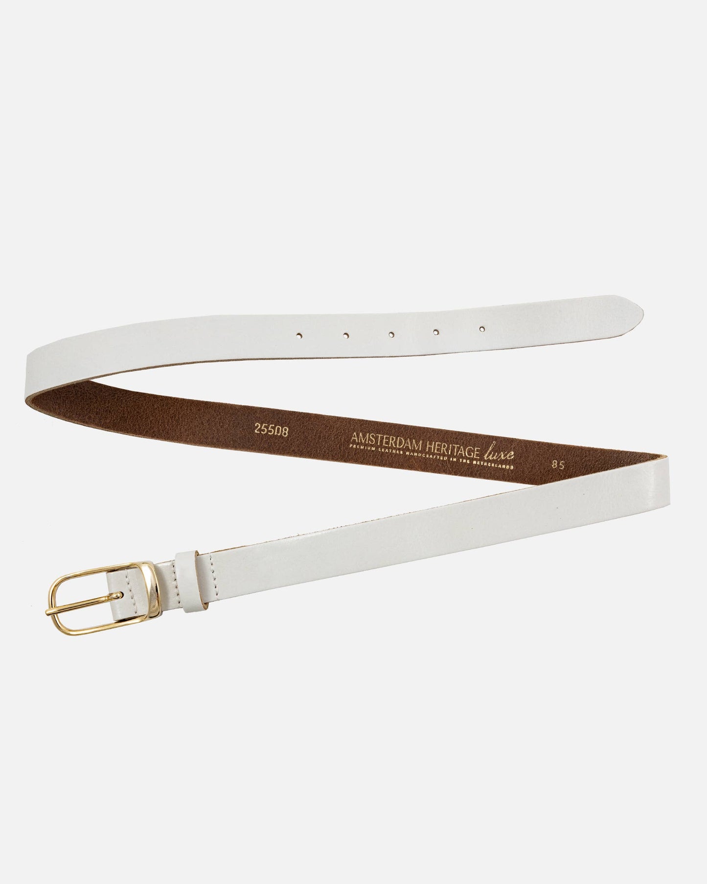 Lasse | Gold Buckle Skinny Belt