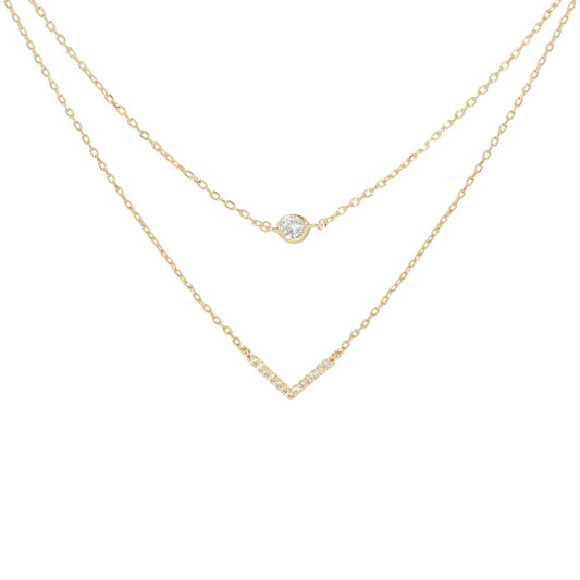 Kara Gold Dipped Layered Necklace