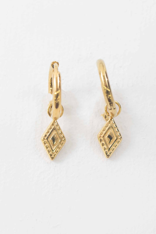 Dangle Huggie Hoop Earrings