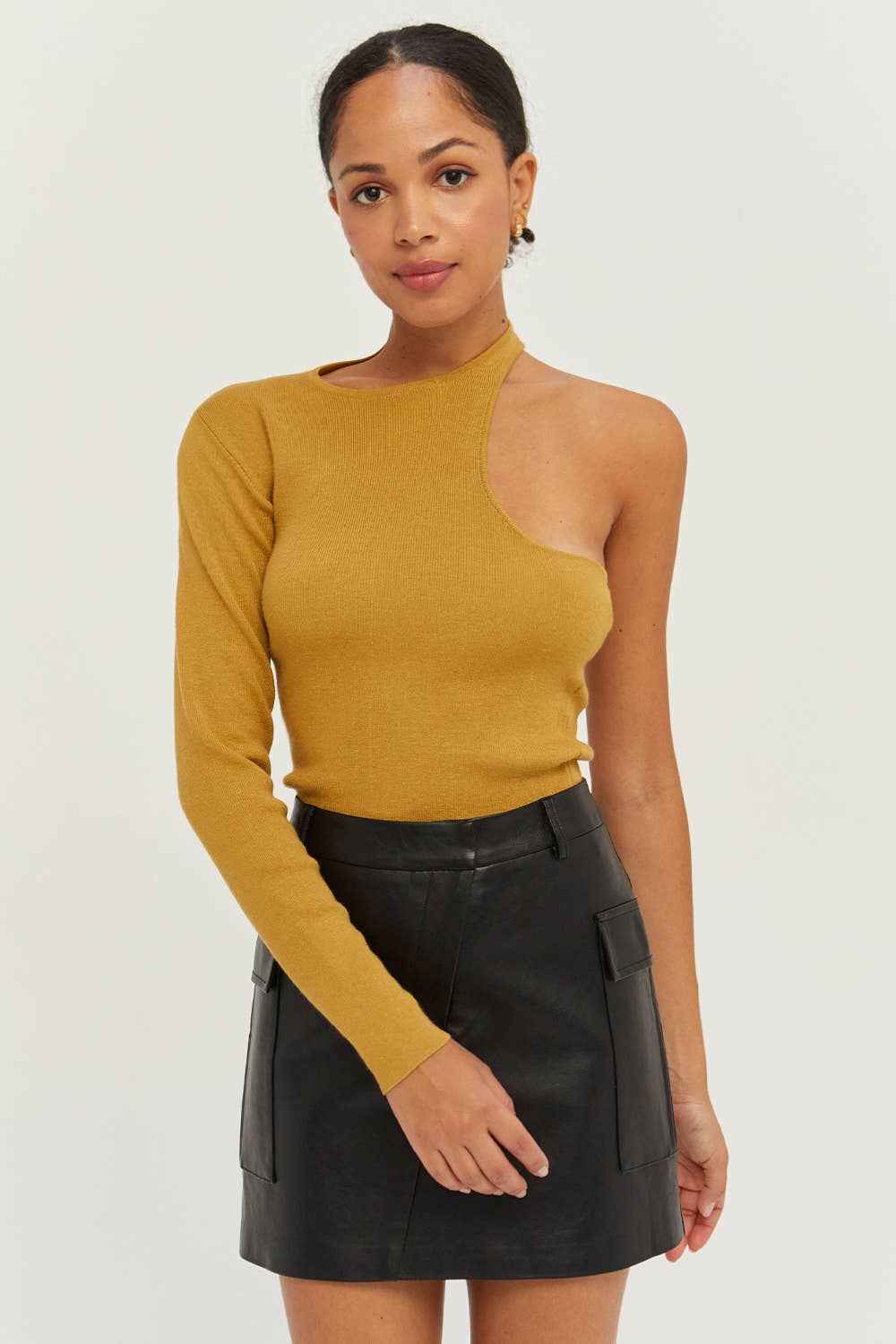 Stacie One Shoulder Sweater Top