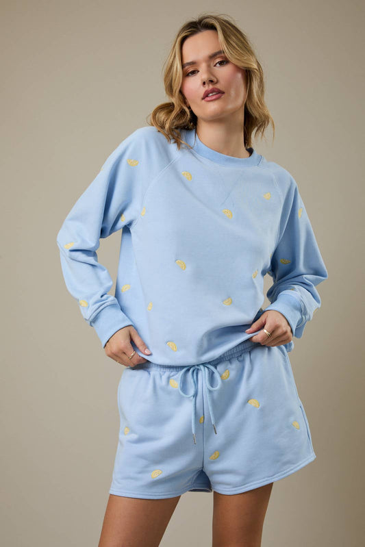 Lemon Embroidered Sweatshirt