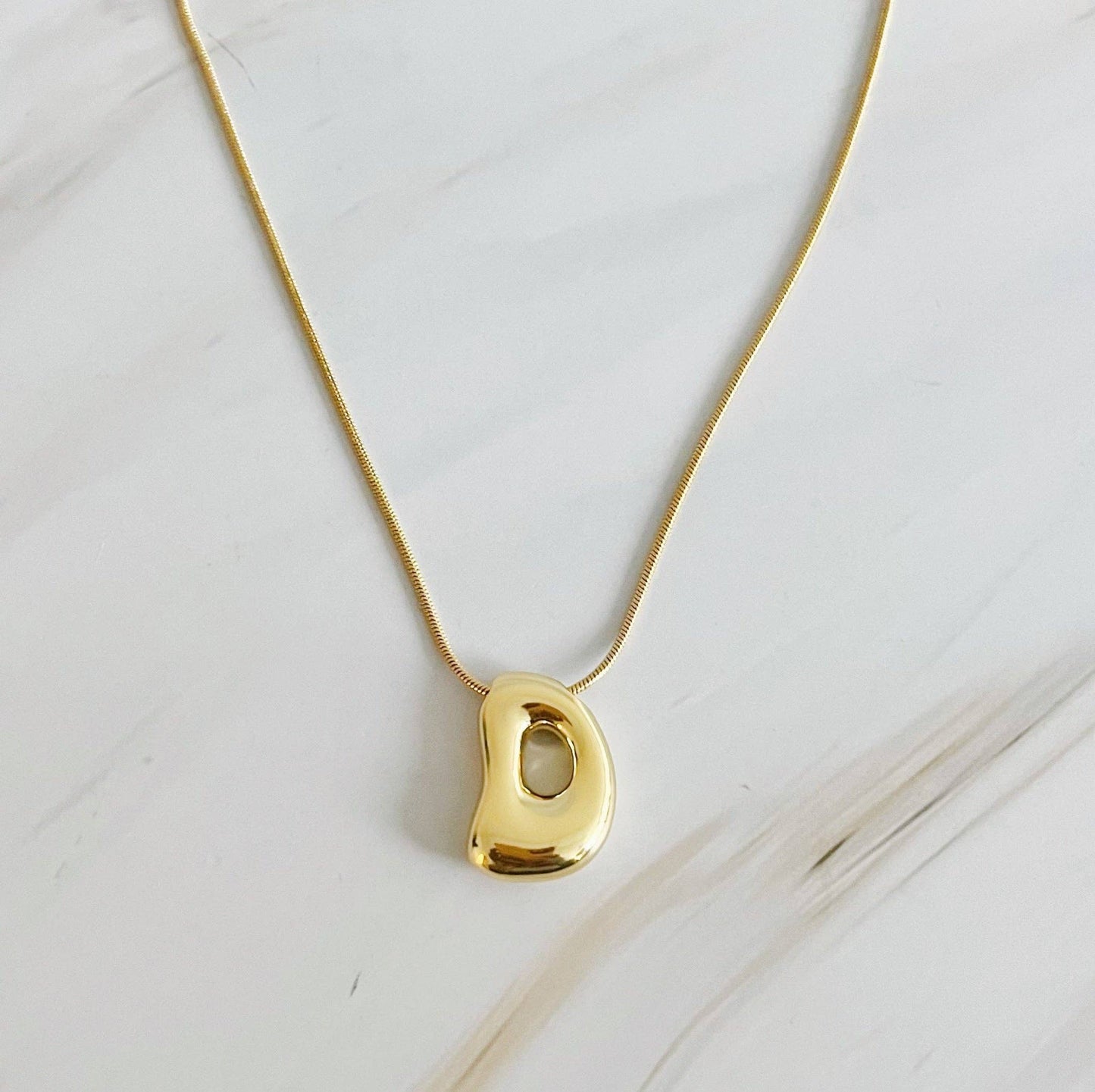 Balloon Letter Initial Necklace