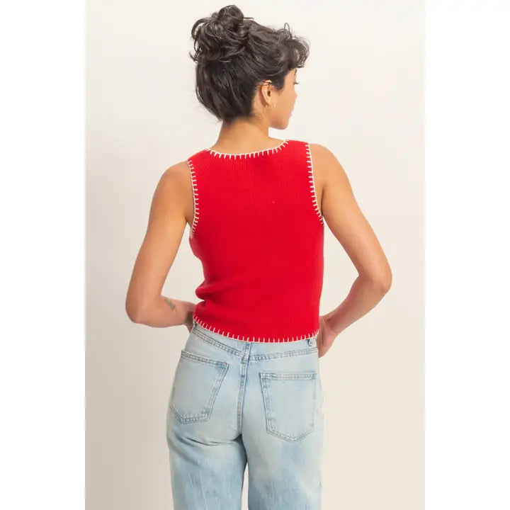 Catherine Stitch Square Neck Top