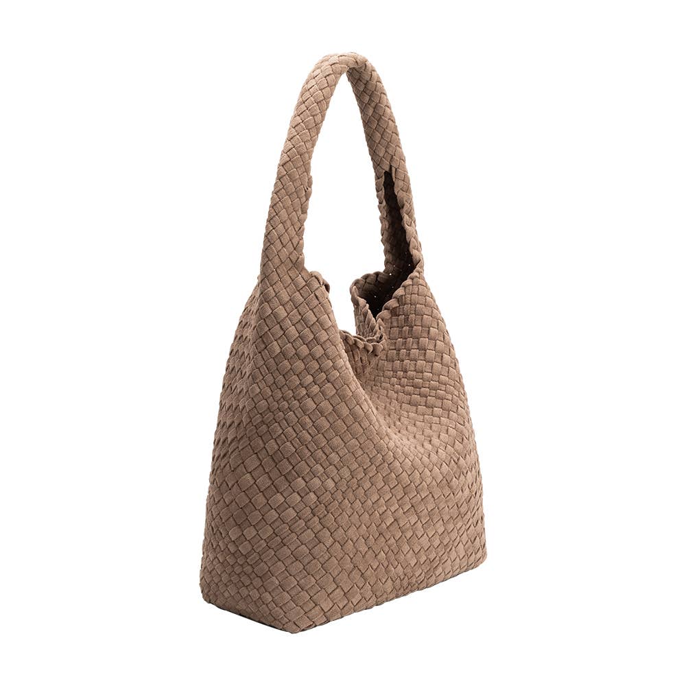 Johanna Clay Vegan Suede Shoulder Bag