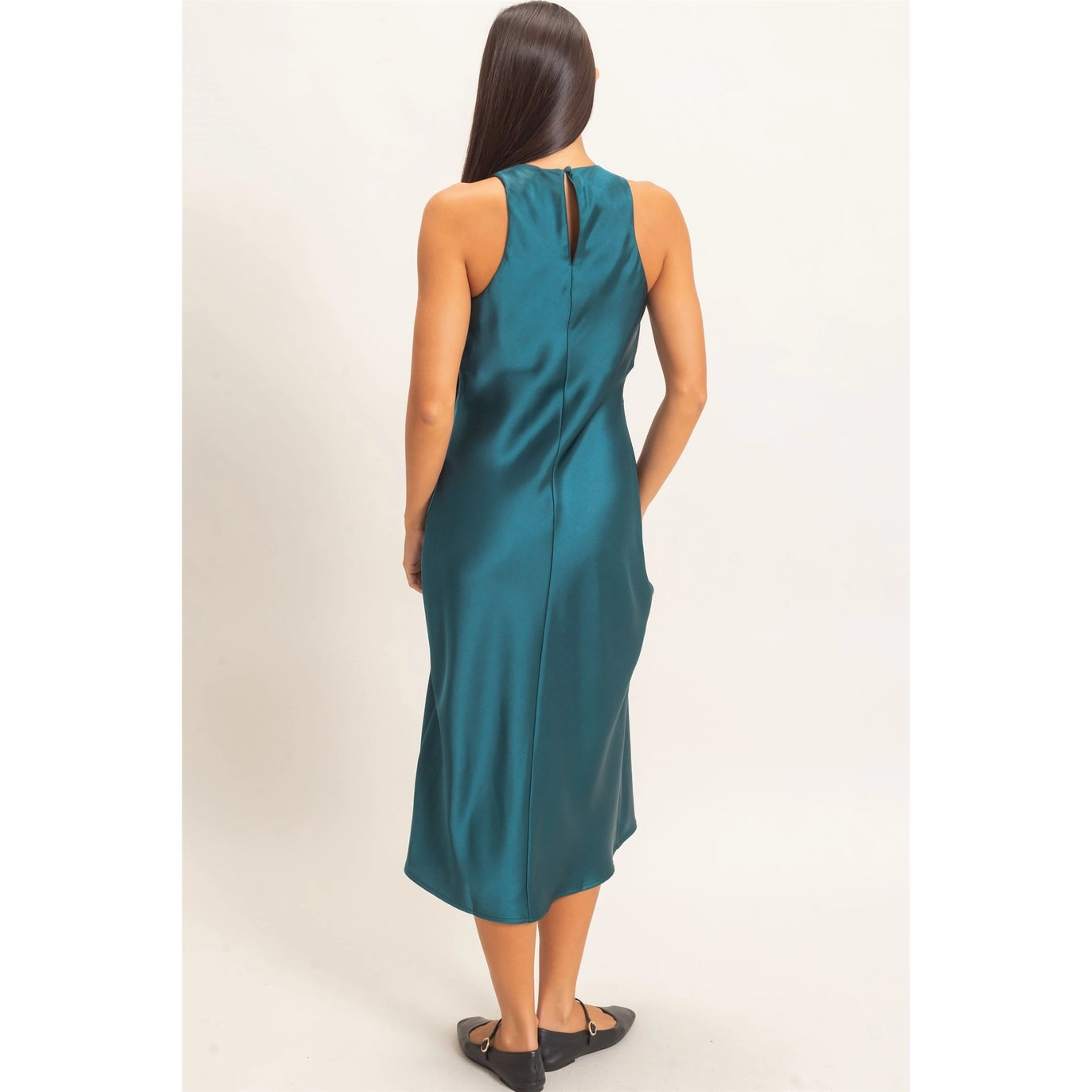 Antone Satin Midi Dress