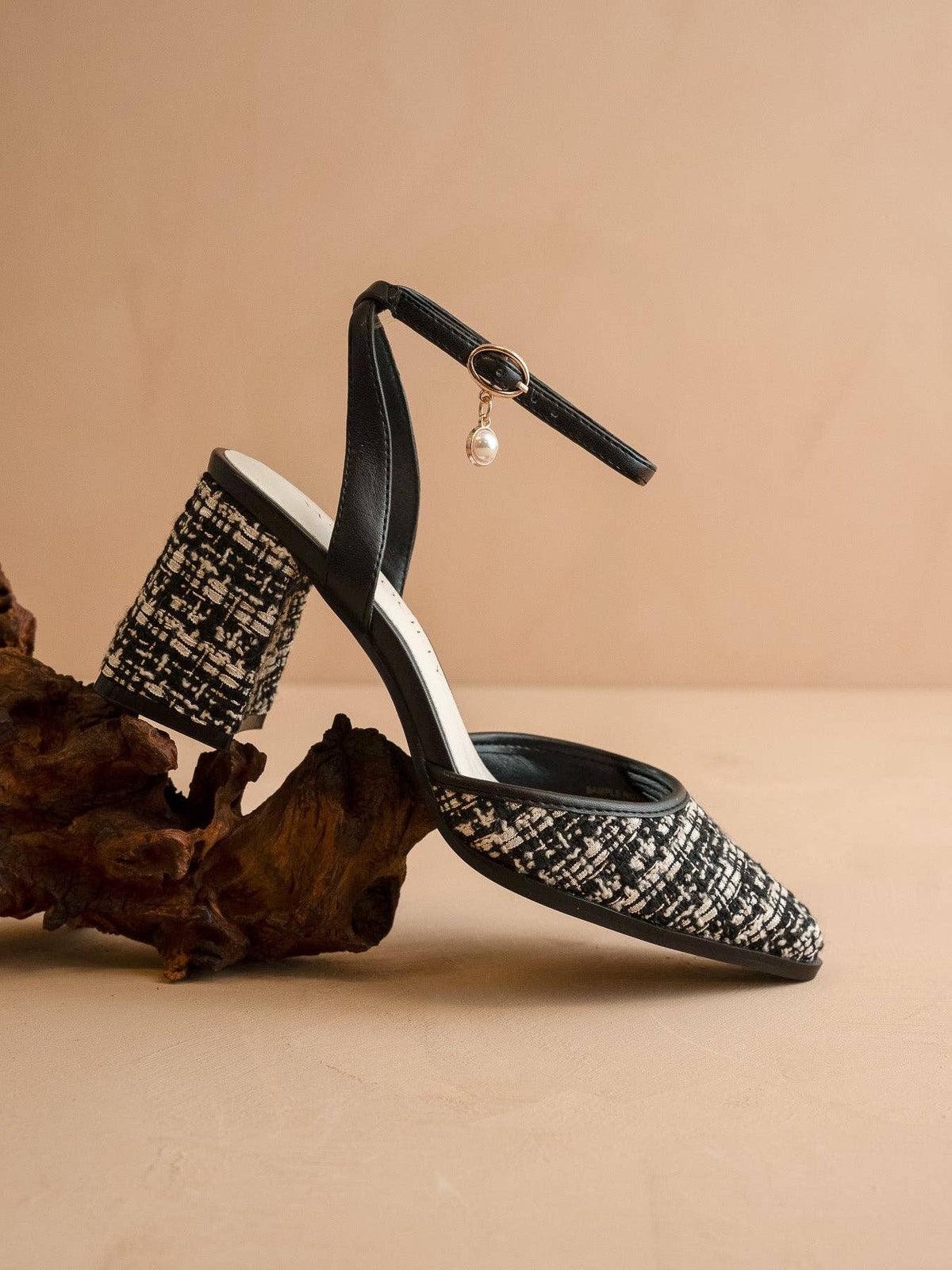 The Princess | Black Tweed Heel