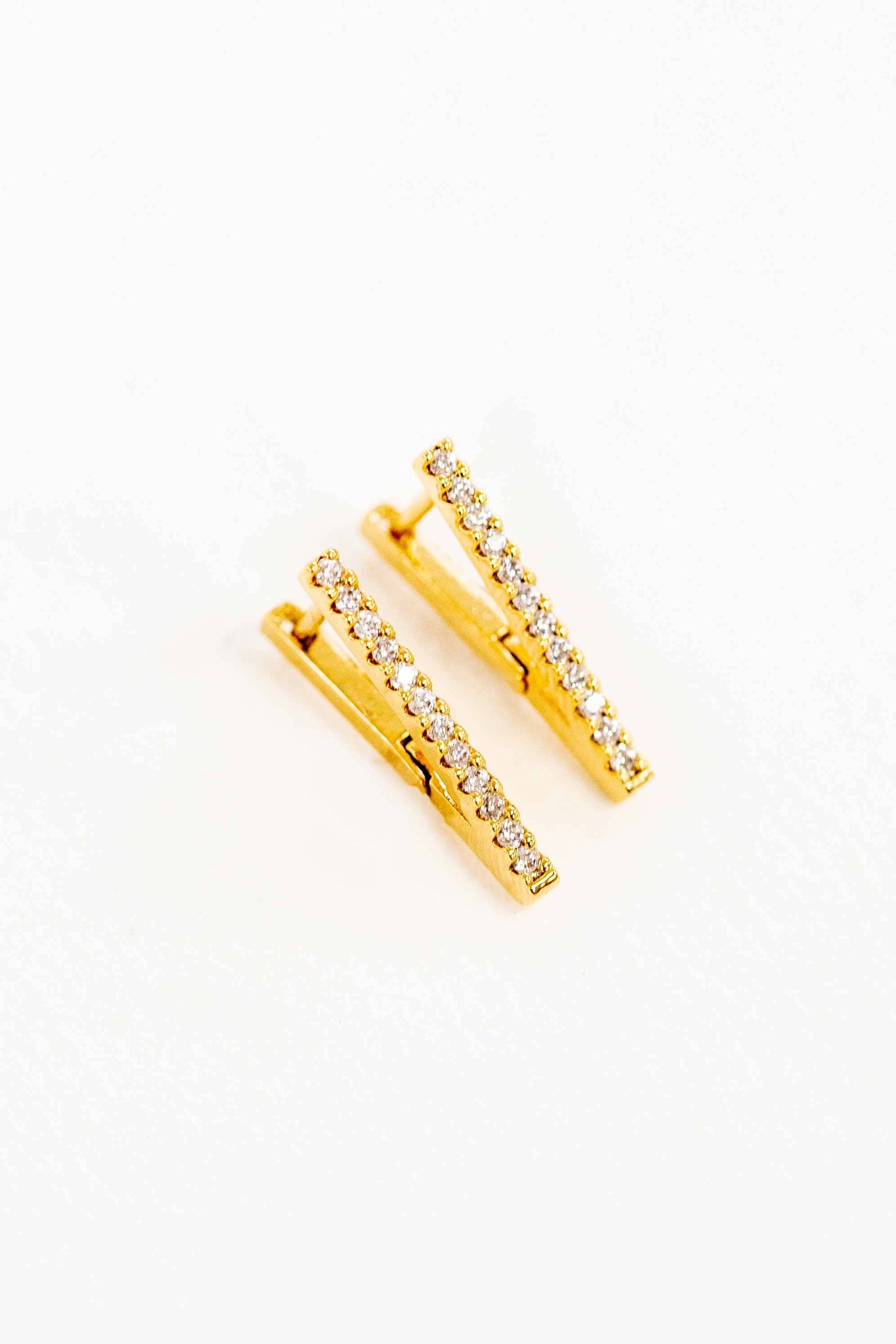 Edged Hoop Earrings | Gold