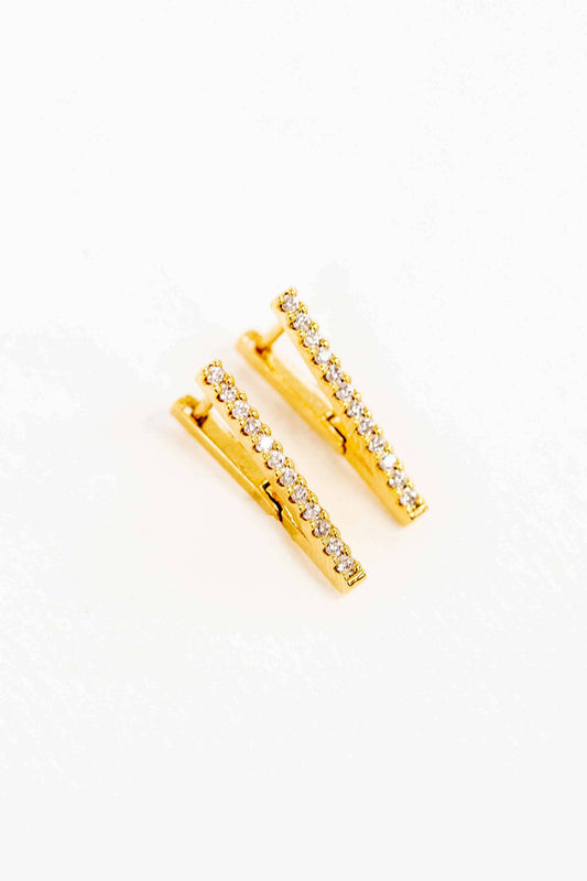 Edged Hoop Earrings | Gold