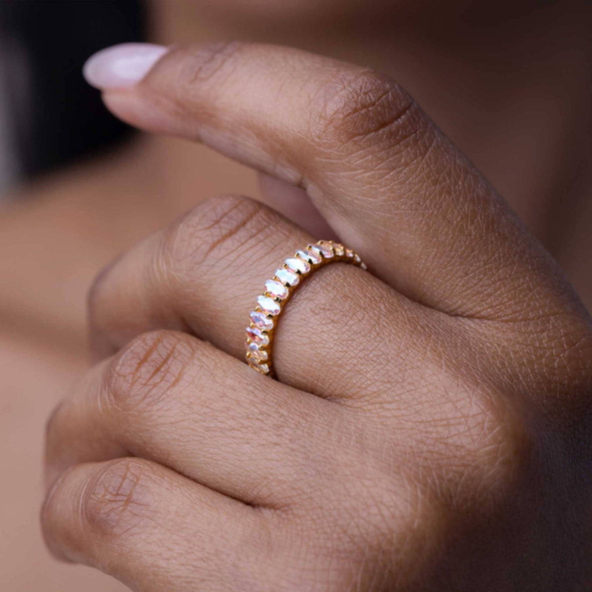 Angel Quartz Eternity Band