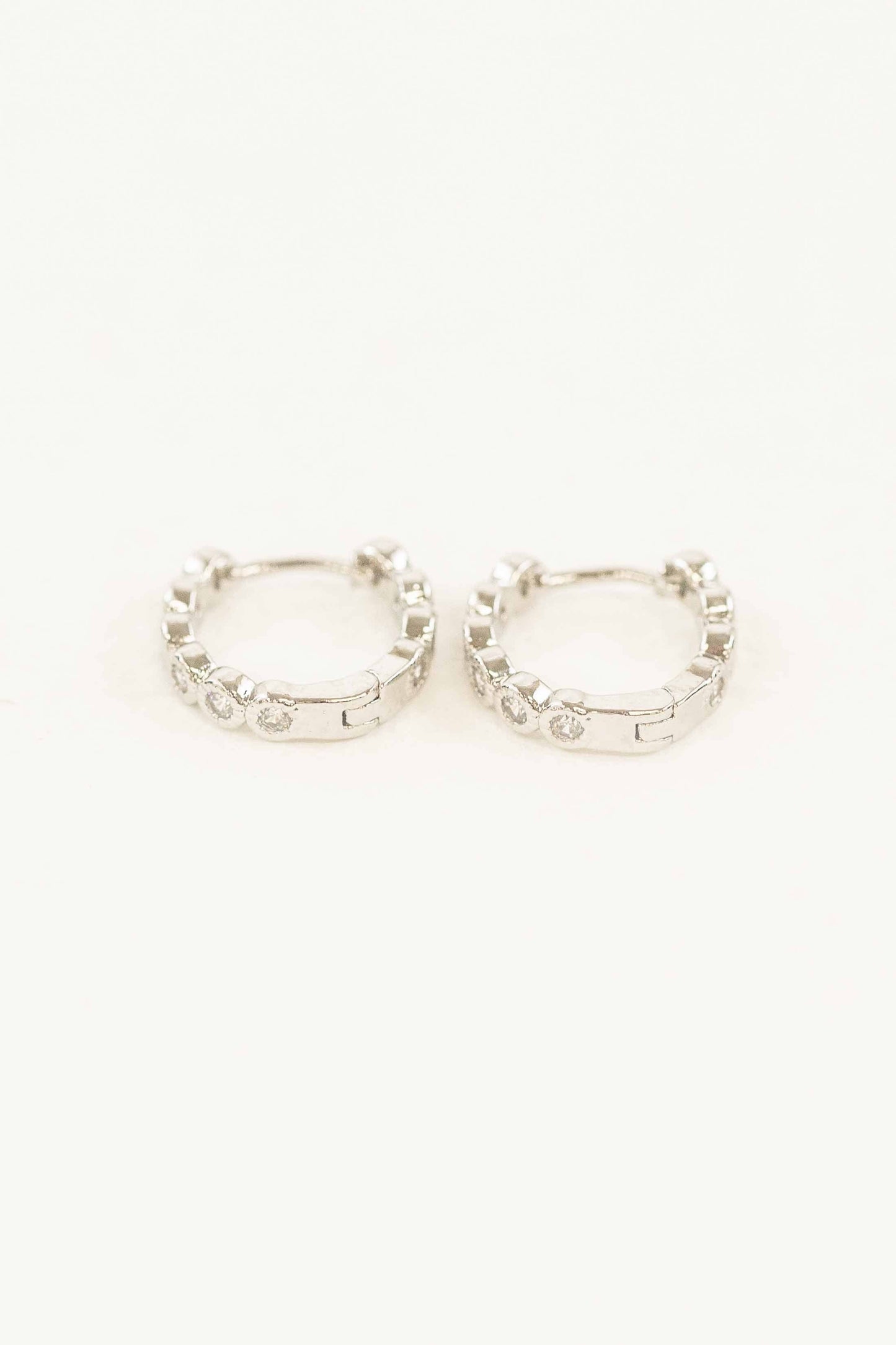 Surreal Huggie Hoop Earrings | Silver