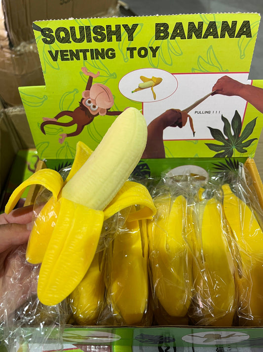 Squishy Stretchy Peeled Banana Toy