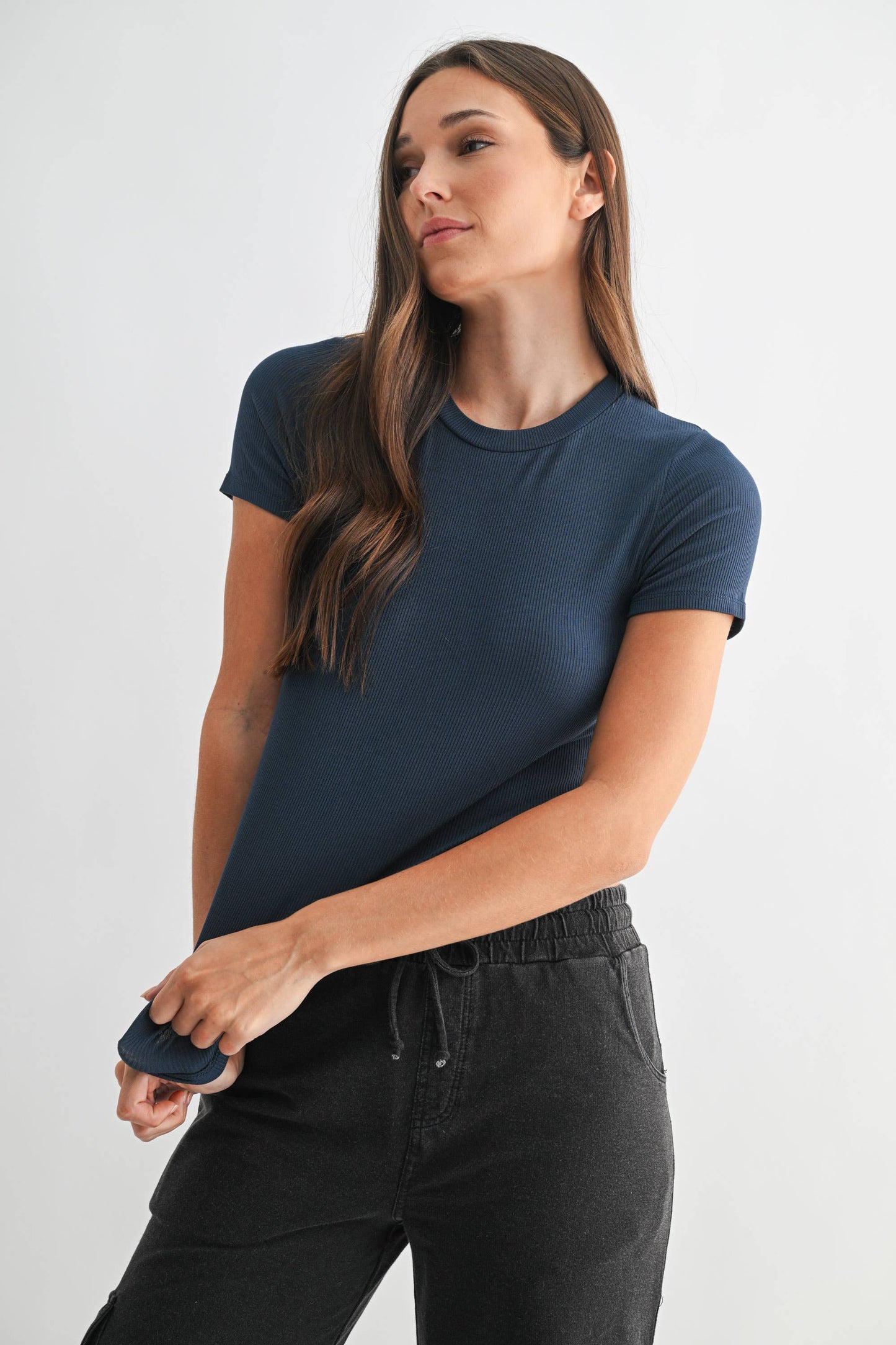 Essential Micro-Ribbed Athleisure Top
