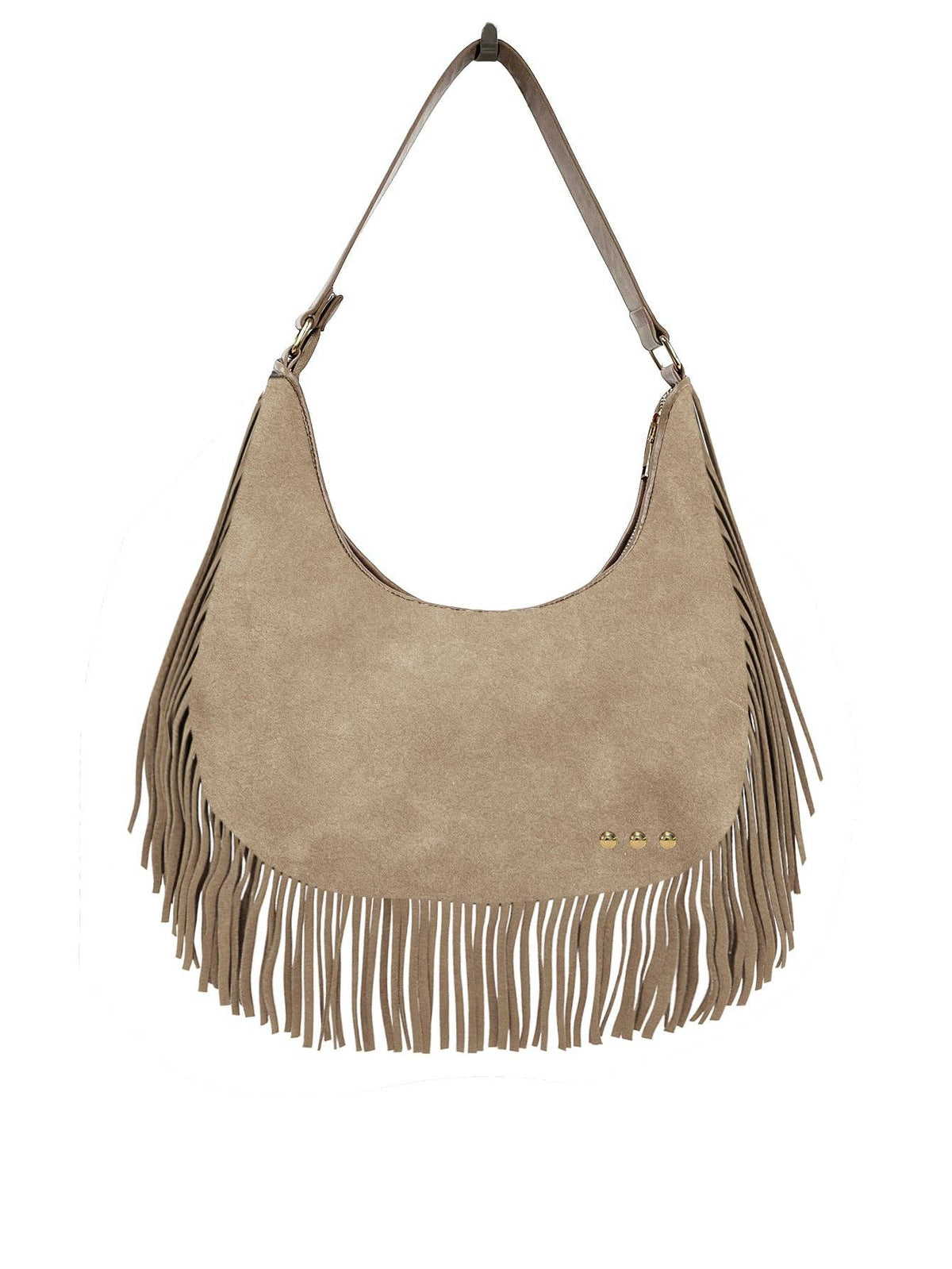 Loretta Suede Fringe Slouchy Bag