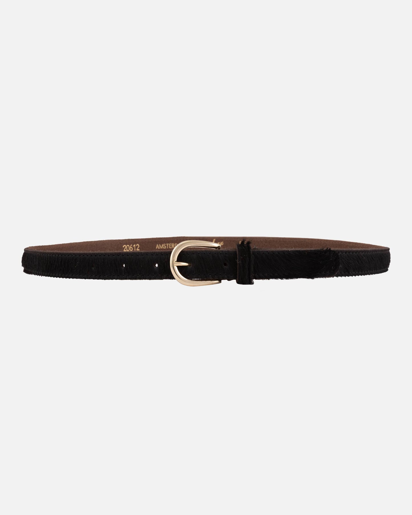 Dania | Gold Leopard Skinny Leather Belt Women