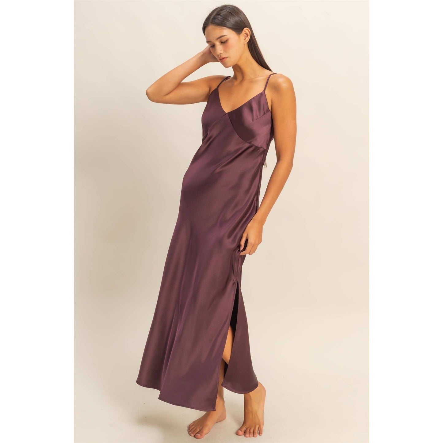 Princess Satin Midi Dress