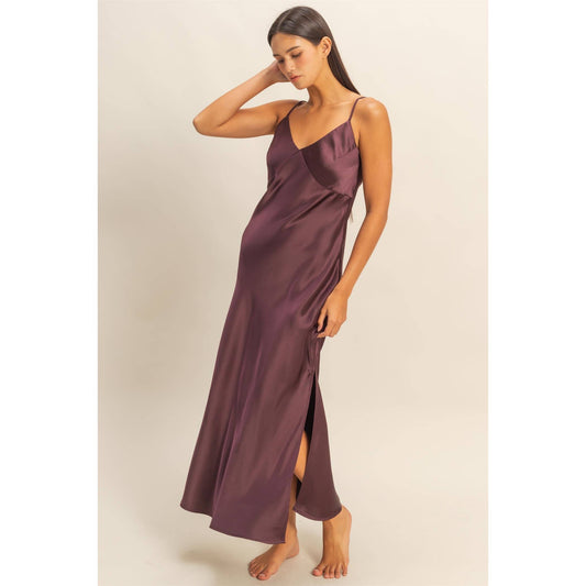 Princess Satin Midi Dress