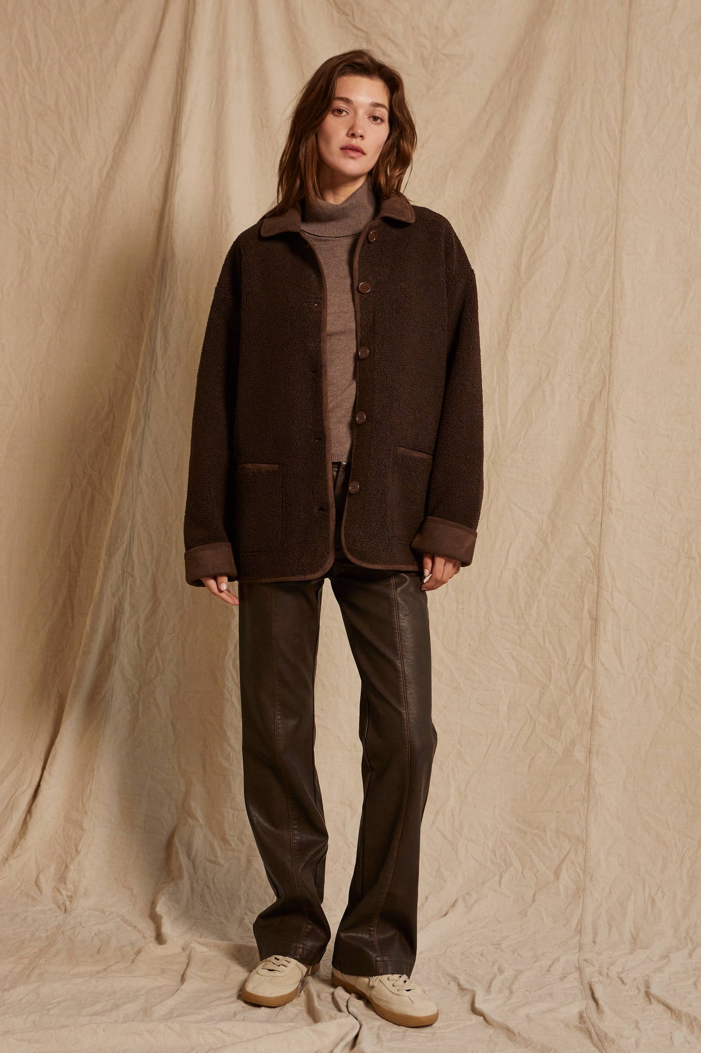 Zuri Distressed Vegan Leather Pants